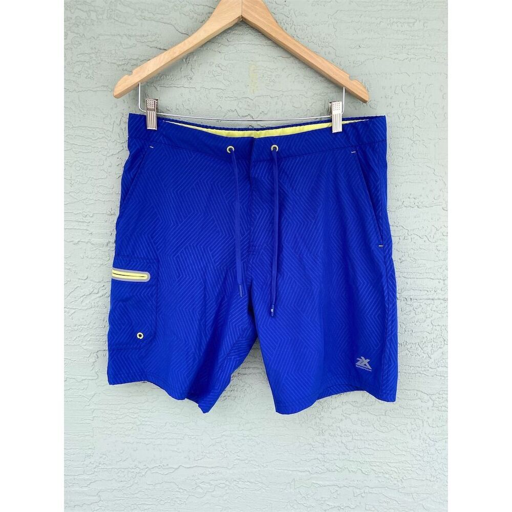 ZeroXposur Men's Quick Dry Swim Trunks Blue M Standard Comfort Waistband